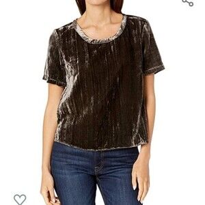 Splendid velvet short sleeve top